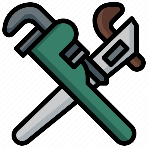 Pipe, wrench, construction, tools, home, repair, improvement icon - Download on Iconfinder