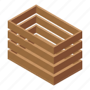 plywood, crate, isometric
