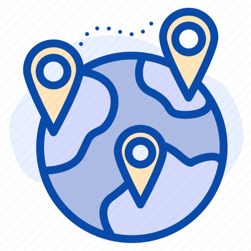 Check, data, destination, global, location, pin, world icon - Download on Iconfinder