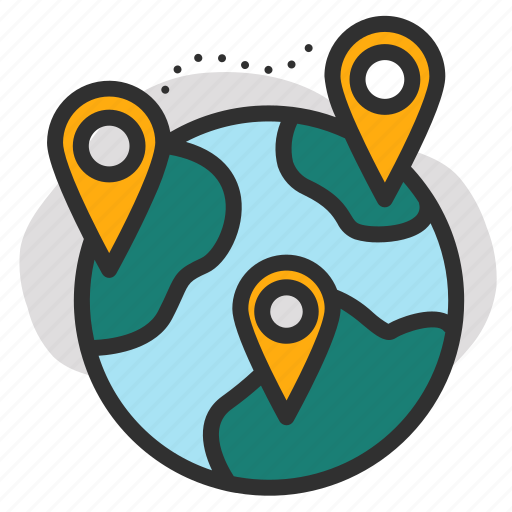 Check, data, destination, global, location, pin, world icon - Download on Iconfinder