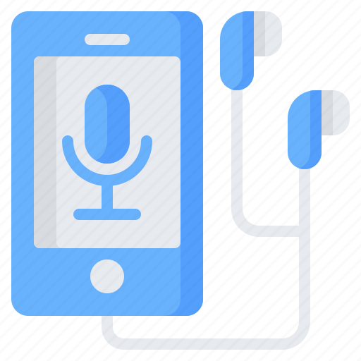 Music, podcast, listening, headphone, earphones, smartphone, radio icon - Download on Iconfinder