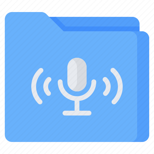 Audio, microphone, record, file, podcast, storage, folder icon - Download on Iconfinder