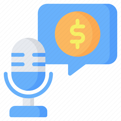 Audio, money, microphone, earning, podcast, monetize, finance icon - Download on Iconfinder