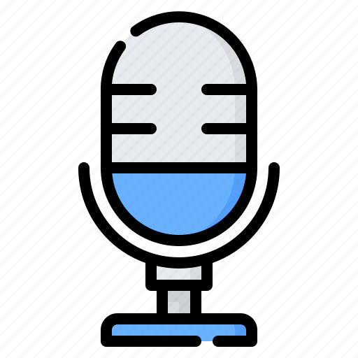 Vintage, mic, sound, microphone, podcast, record, radio icon - Download on Iconfinder