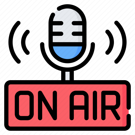 On air, microphone, podcast, streaming, broadcast, broadcasting, radio icon - Download on Iconfinder