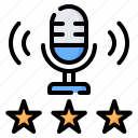 favorite, rating, microphone, podcast, star, audio, radio