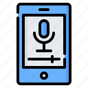 smartphone, microphone, voice, podcast, record, recording, media player