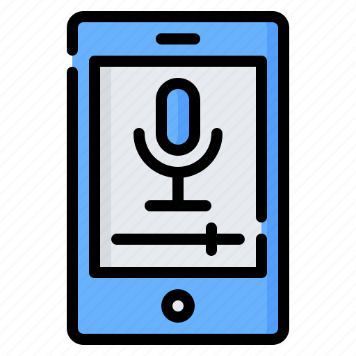 Smartphone, microphone, voice, podcast, record, recording, media player icon - Download on Iconfinder