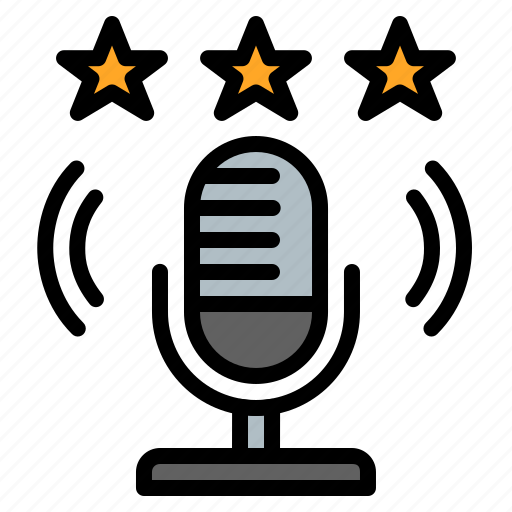 Rating, audio, microphone, podcast, favorite, star, radio icon - Download on Iconfinder