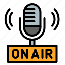 microphone, on air, broadcast, podcast, broadcasting, streaming, radio