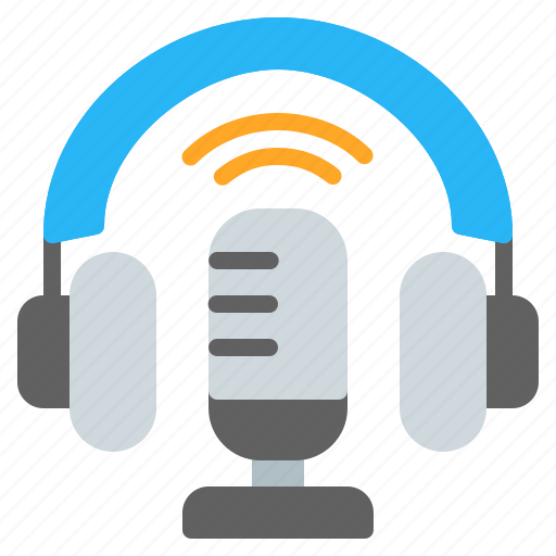 Communications, headphone, podcast, microphone, broadcast, music, radio icon - Download on Iconfinder