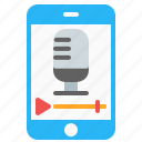 record, microphone, voice, recording, podcast, media player, smartphone