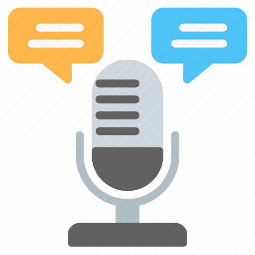 Chat, podcast, microphone, bubble chat, dialogue, script, communications icon - Download on Iconfinder