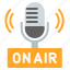 microphone, on air, broadcast, podcast, broadcasting, streaming, radio 