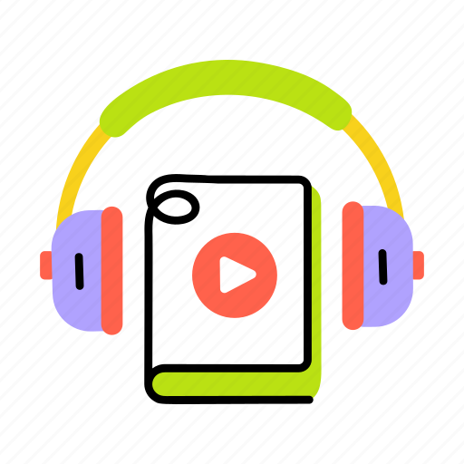 Audiobook, taped book, audio version, book recording, educational podcast icon - Download on Iconfinder