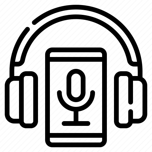 Audio, music, podcast, listening, headphones, earphones, smartphone icon - Download on Iconfinder