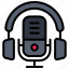 broadcast, podcast, podcasting, radio, live, stream, microphone, headphone 