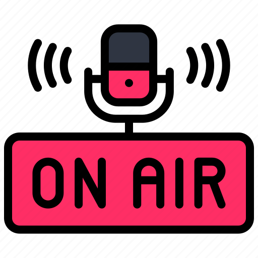 On, air, podcast, podcasting, live, stream, radio icon - Download on Iconfinder