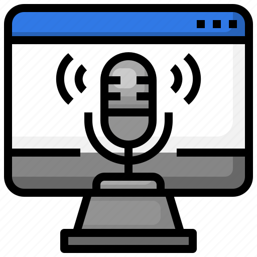 Computer, podcast, streaming, audio, online icon - Download on Iconfinder