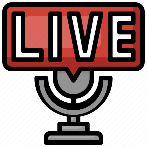 Live, broadcasting, podcast, streaming, news icon - Download on Iconfinder