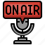 on, air, broadcasting, podcast, streaming 