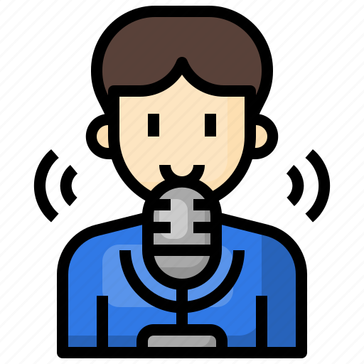 Podcaster, host, broadcast, listening, podcast icon - Download on Iconfinder