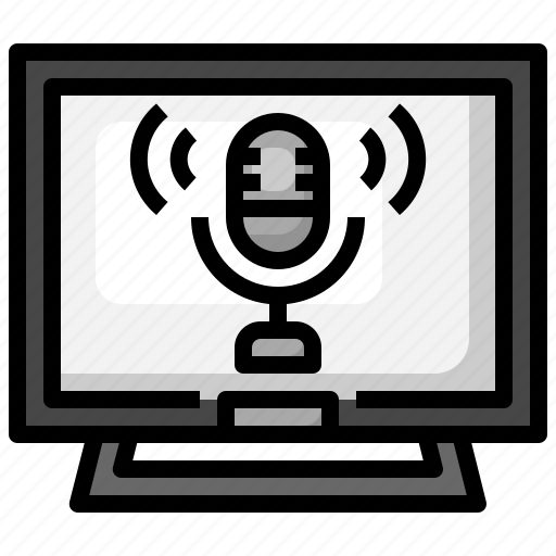 Tv, podcast, show, communications, microphone icon - Download on Iconfinder