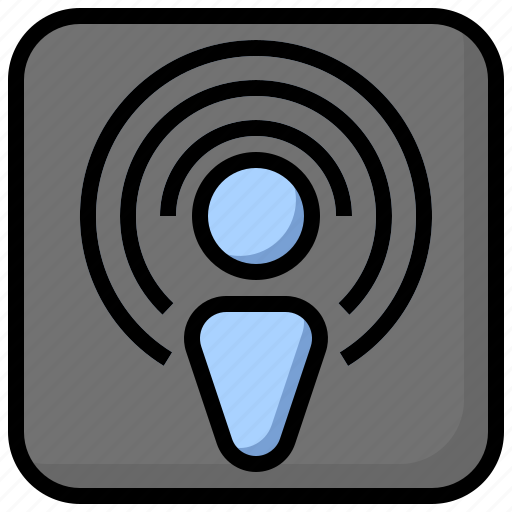 Podcast, podcaster, music, multimedia, broadcast, brand, logo icon - Download on Iconfinder