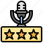 rating, podcast, rate, audio, marketing, microphone, star 