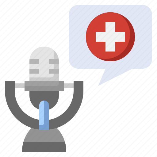 Health, podcast, bubble, chat, healthcare, medical, microphone icon - Download on Iconfinder
