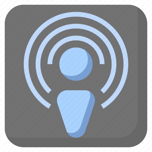 Podcast, podcaster, music, multimedia, broadcast, brand icon - Download on Iconfinder
