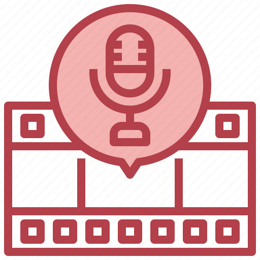 Cinematographic, photograms, podcast, communications, microphone icon - Download on Iconfinder