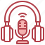 headphones, listening, podcast, electronics, audio 