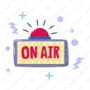 on air sign, on air, live, streaming, podcast, broadcast, record, audio, international podcast day