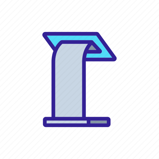 Debates, podium, reader, rounded, support, tool, tribune icon - Download on Iconfinder