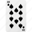 poker, ten, palying card, spad, hazard, card 