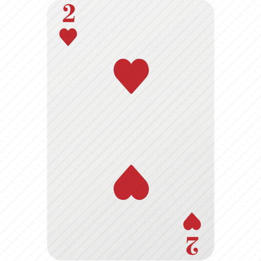 Heart, poker, two, hazard, playing card, card icon - Download on Iconfinder