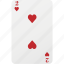 heart, poker, two, hazard, playing card, card 