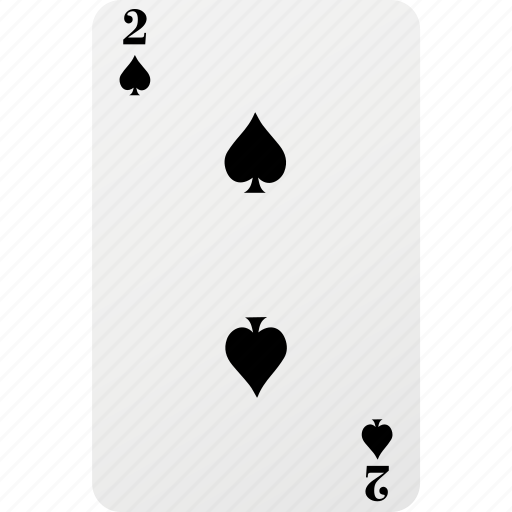 Poker, two, spad, hazard, playing card, card icon - Download on Iconfinder