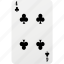 poker, club, hazard, four, playing card, card 