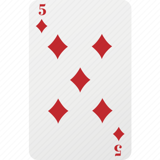 Playing card, poker, diamond, five, card icon - Download on Iconfinder