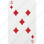 playing card, poker, diamond, five, card 