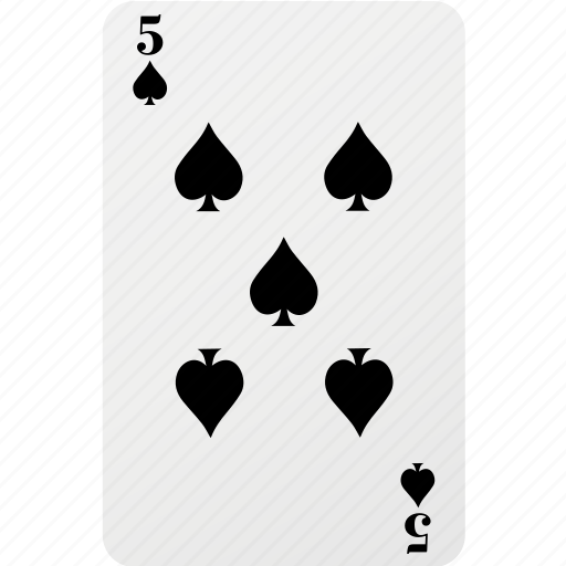 Poker, spad, five, hazard, playing card, card icon - Download on Iconfinder
