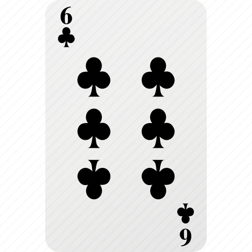 Poker, club, six, playing cards, hazard, card icon - Download on Iconfinder