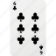 poker, club, six, playing cards, hazard, card 
