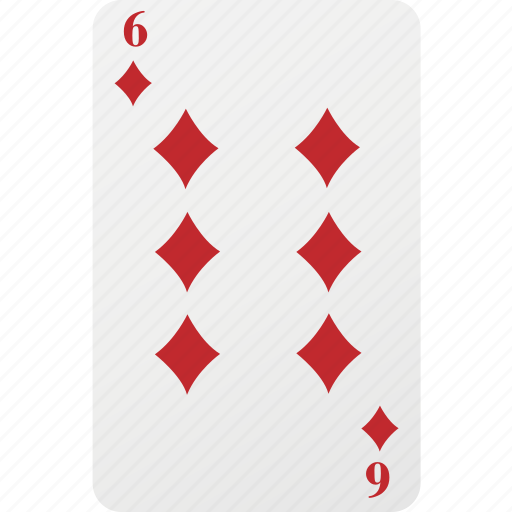 Poker, diamond, six, playing cards, hazad, card icon - Download on Iconfinder