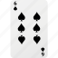 poker, spad, six, playing cards, hazard, card 