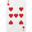 7, card, hazard, heart, playing cards, poker, seven 