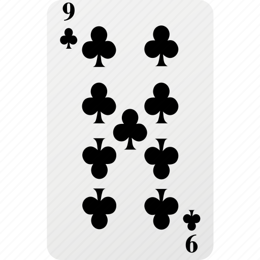 Poker, club, playing cards, nine, hazard, card icon - Download on Iconfinder