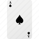 poker, ace, hazard, spad, playing card, card